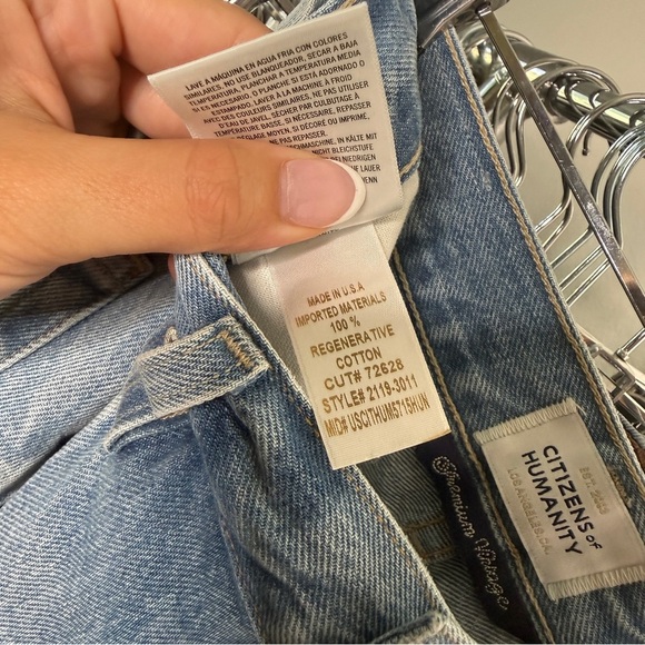 Citizens of Humanity Light Wash Regenerative Cotton Jeans Size 23 - Picture 11 of 13